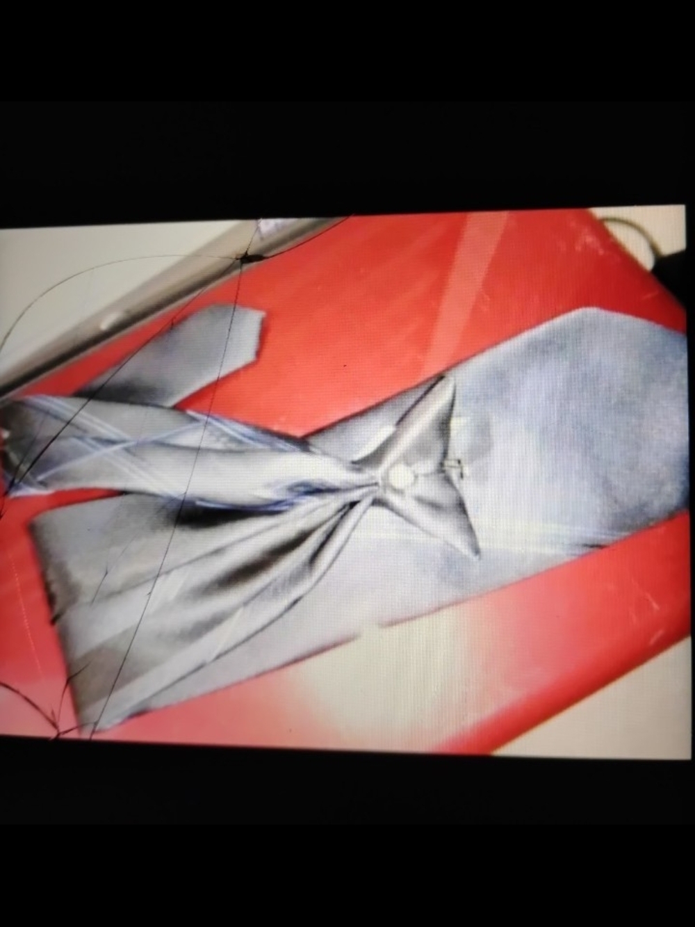 Men's Silver Satin Bow Tie and Pocket Square Set